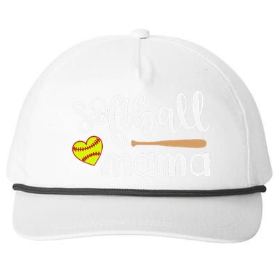 Softball Mom Gift Sports Mom MotherS Day Gift Softball Mama Snapback Five-Panel Rope Hat