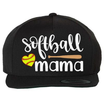 Softball Mom Gift Sports Mom MotherS Day Gift Softball Mama Wool Snapback Cap