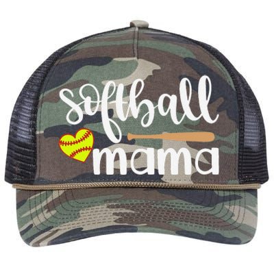 Softball Mom Gift Sports Mom MotherS Day Gift Softball Mama Retro Rope Trucker Hat Cap