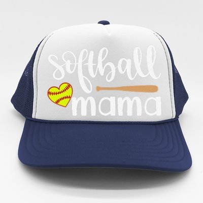 Softball Mom Gift Sports Mom MotherS Day Gift Softball Mama Trucker Hat