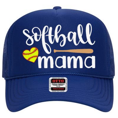 Softball Mom Gift Sports Mom MotherS Day Gift Softball Mama High Crown Mesh Back Trucker Hat