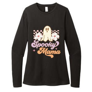 Spooky Mama Groovy Halloween Costume Gift Womens CVC Long Sleeve Shirt