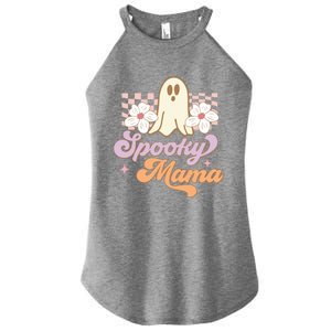 Spooky Mama Groovy Halloween Costume Gift Women's Perfect Tri Rocker Tank