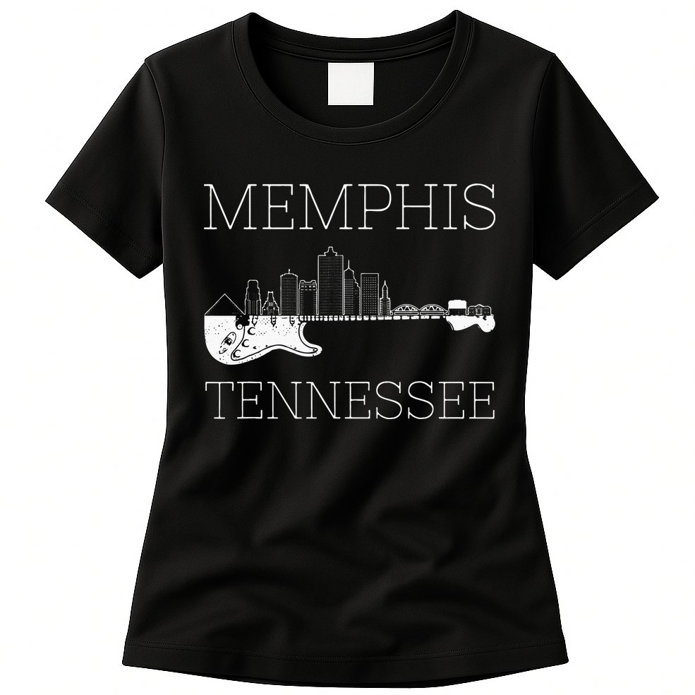 Souvenir Memphis Guitar Music Tennessee Memphis Womens T-Shirt