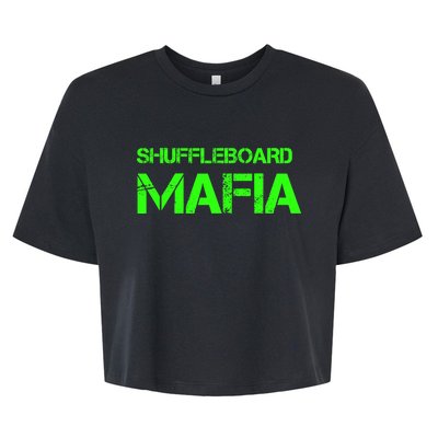 Shuffleboard Mafia Green Bella+Canvas Jersey Crop Tee