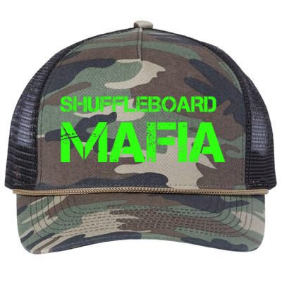 Shuffleboard Mafia Green Retro Rope Trucker Hat Cap