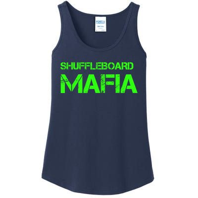 Shuffleboard Mafia Green Ladies Essential Tank