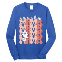 Spooky Mama Groovy Vintage Ghost Halloween Spooky Mom Mother Gift Long Sleeve Shirt