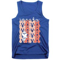 Spooky Mama Groovy Vintage Ghost Halloween Spooky Mom Mother Gift Tank Top