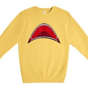 Shark Mouth Graphic Premium Crewneck Sweatshirt