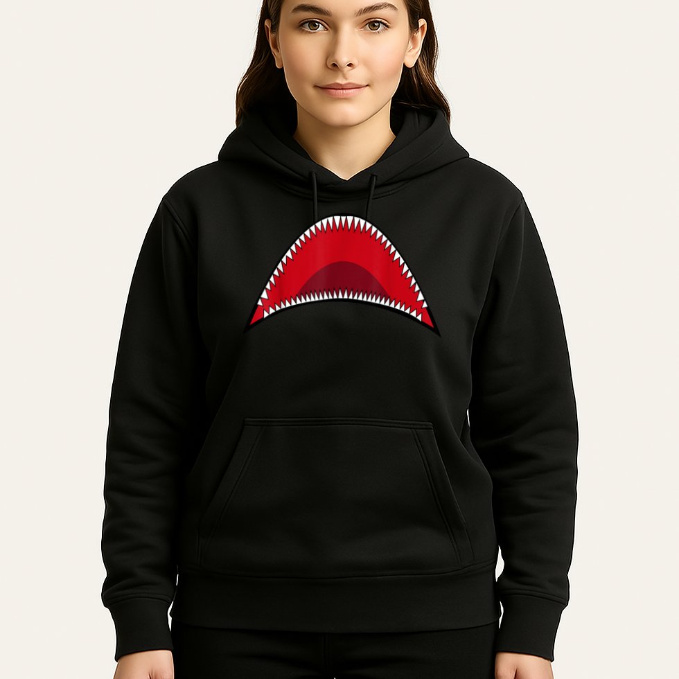 Shark Mouth Graphic Hoodie