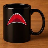 Shark Mouth Graphic 11oz C Handle Ceramic Mug
