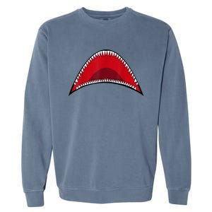 Shark Mouth Graphic Garment-Dyed Sweatshirt