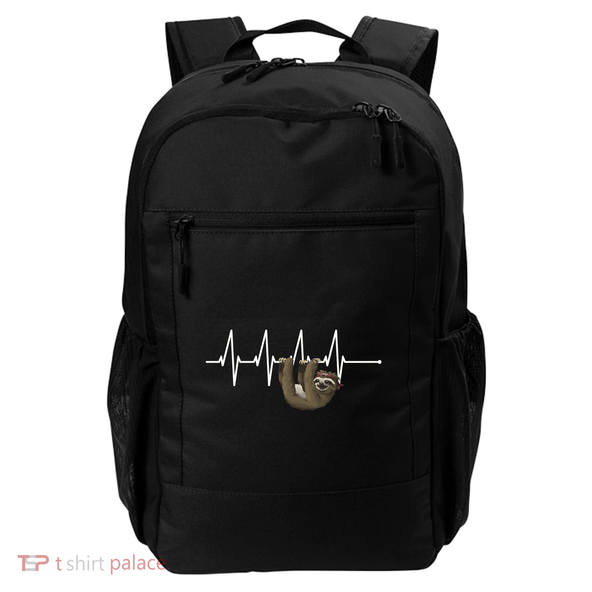 Sloth Meaningful Gift Heartbeat Sloth Great Gift Meaningful Gift Daily Commute Backpack