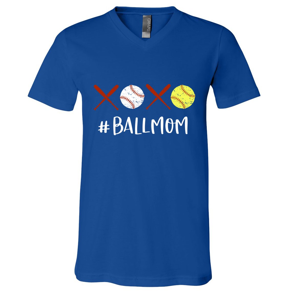 Softball Mom Gift Baseball Mom Great Gift Funny Gift V-Neck T-Shirt