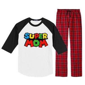 Super Mom Gamer Mothers Day Design Raglan Sleeve Pajama Set