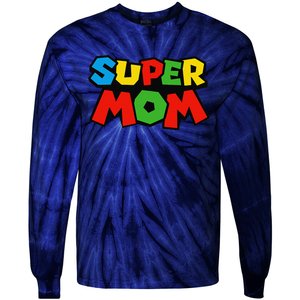 Super Mom Gamer Mothers Day Design Tie-Dye Long Sleeve Shirt