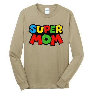 Super Mom Gamer Mothers Day Design Tall Long Sleeve T-Shirt