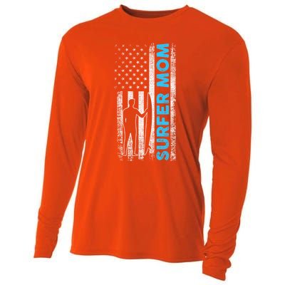 Surfing Mom Gift Cooling Performance Long Sleeve Crew