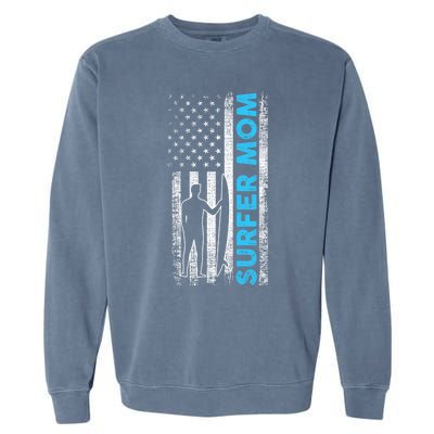 Surfing Mom Gift Garment-Dyed Sweatshirt