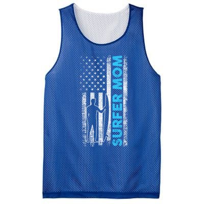 Surfing Mom Gift Mesh Reversible Basketball Jersey Tank