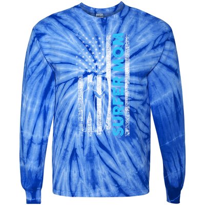 Surfing Mom Gift Tie-Dye Long Sleeve Shirt