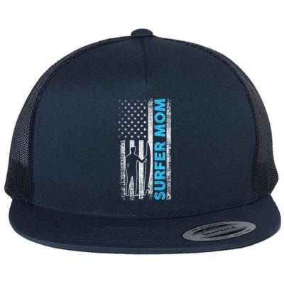 Surfing Mom Gift Flat Bill Trucker Hat