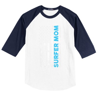 Surfing Mom Gift Baseball Sleeve Shirt