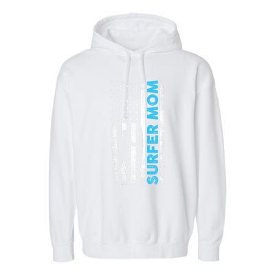 Surfing Mom Gift Garment-Dyed Fleece Hoodie