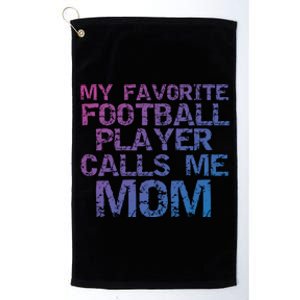 Sports Mother Gift My Favorite Football Player Calls Me Mom Meaningful Gift Platinum Collection Golf Towel