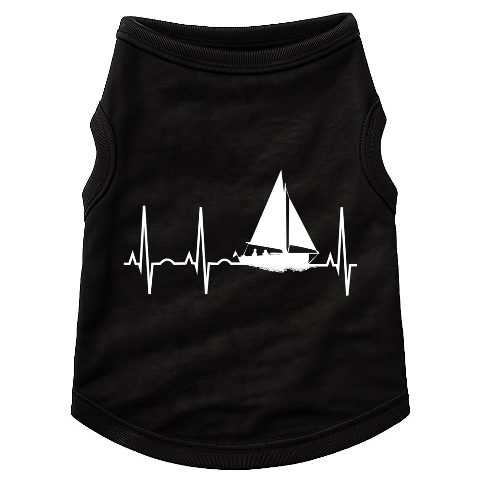 Sailing Meaningful Gift Boat Heartbeat Hooded Great Gift For Sailors Doggie Tank