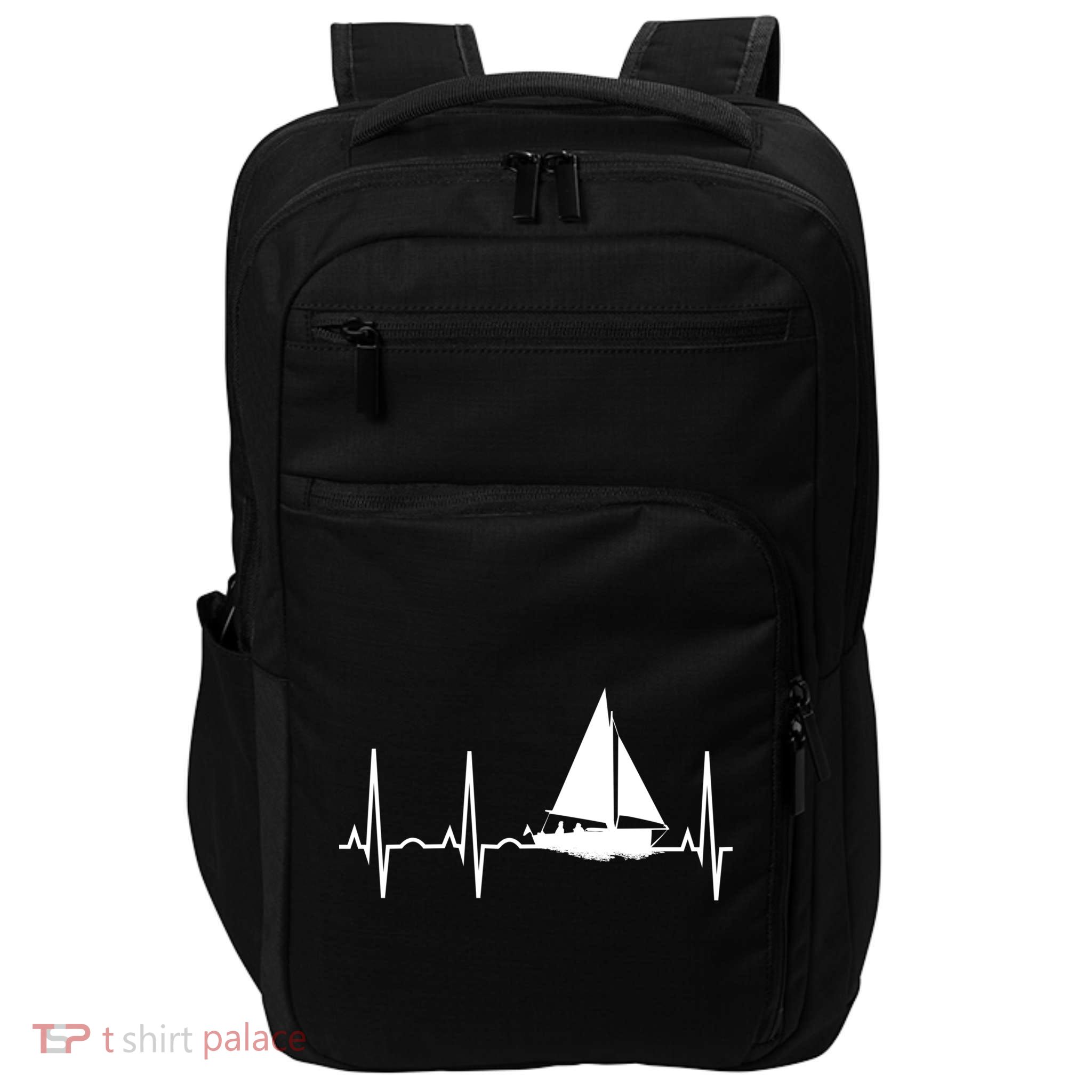 Sailing Meaningful Gift Boat Heartbeat Hooded Great Gift For Sailors Impact Tech Backpack