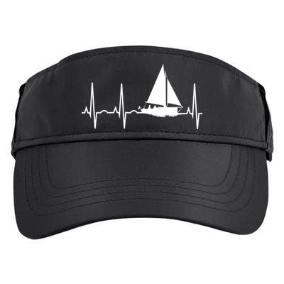 Sailing Meaningful Gift Boat Heartbeat Hooded Great Gift For Sailors Adult Drive Performance Visor