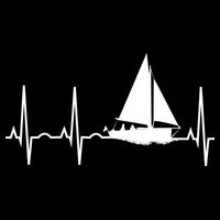 Sailing Meaningful Gift Boat Heartbeat Hooded Great Gift For Sailors Flat Bill Trucker Hat