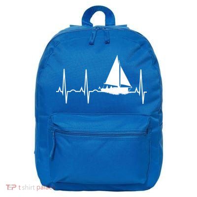 Sailing Meaningful Gift Boat Heartbeat Hooded Great Gift For Sailors 16 in Basic Backpack