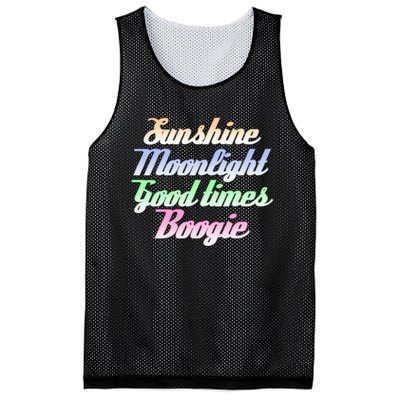 Sunshine. Moonlight. Good Times. Boogie Mesh Reversible Basketball Jersey Tank