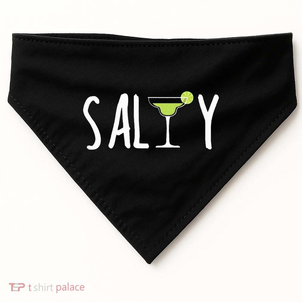 Salty Margarita Glass Beach Lover For Margarita Lovers USA-Made Doggie Bandana