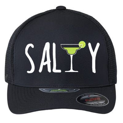 Salty Margarita Glass Beach Lover For Margarita Lovers Flexfit Unipanel Trucker Cap