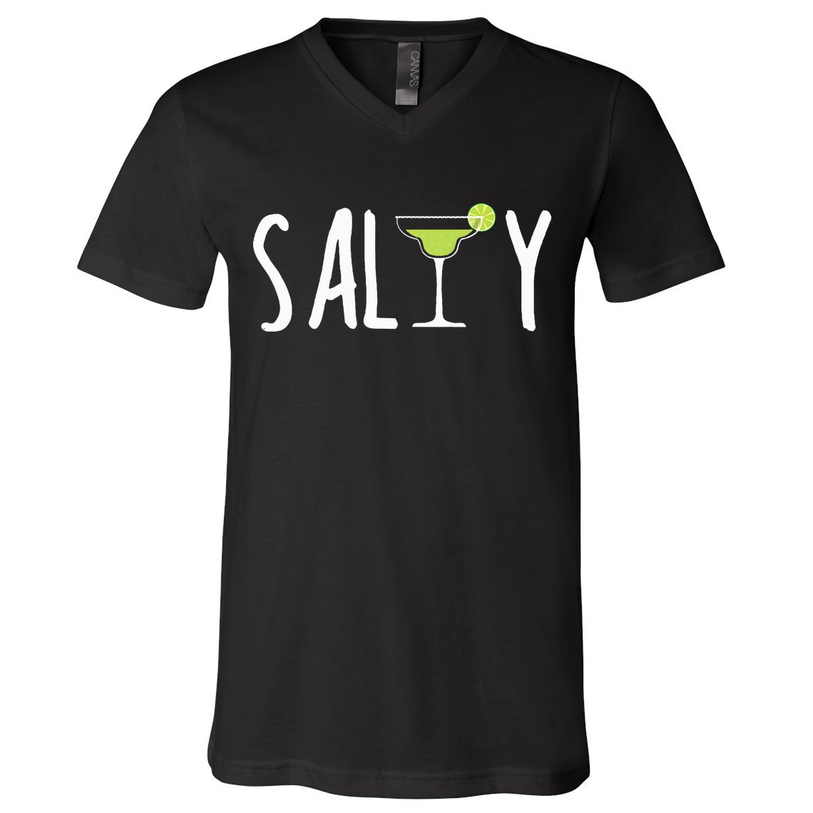 Salty Margarita Glass Beach Lover For Margarita Lovers V-Neck T-Shirt