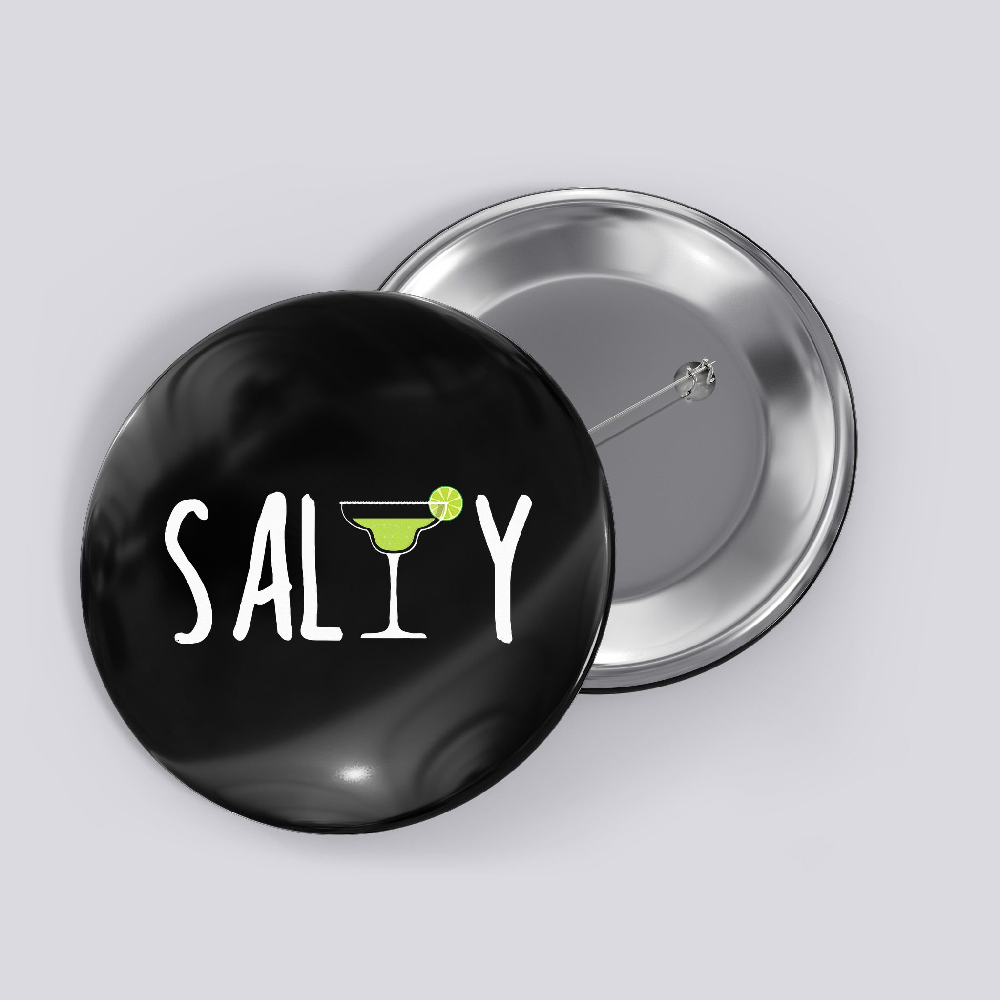 Salty Margarita Glass Beach Lover For Margarita Lovers Button