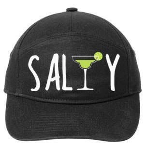 Salty Margarita Glass Beach Lover For Margarita Lovers 7-Panel Snapback Hat