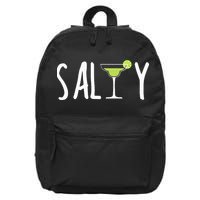 Salty Margarita Glass Beach Lover For Margarita Lovers 16 in Basic Backpack
