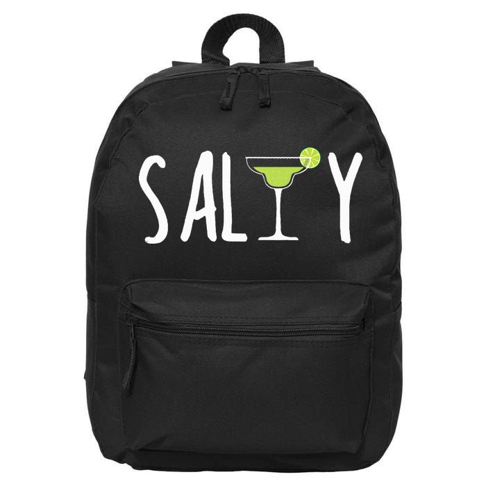 Salty Margarita Glass Beach Lover For Margarita Lovers 16 in Basic Backpack