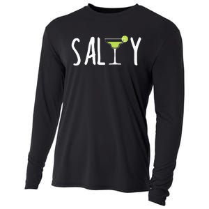 Salty Margarita Glass Beach Lover For Margarita Lovers Cooling Performance Long Sleeve Crew