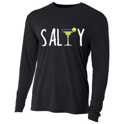 Salty Margarita Glass Beach Lover For Margarita Lovers Cooling Performance Long Sleeve Crew