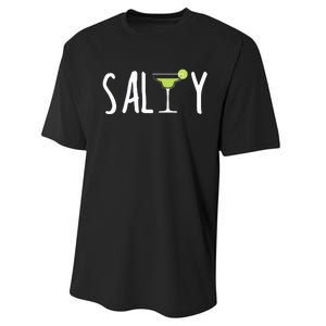 Salty Margarita Glass Beach Lover For Margarita Lovers Performance Sprint T-Shirt