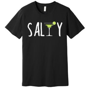 Salty Margarita Glass Beach Lover For Margarita Lovers Premium T-Shirt