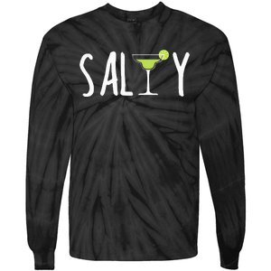 Salty Margarita Glass Beach Lover For Margarita Lovers Tie-Dye Long Sleeve Shirt