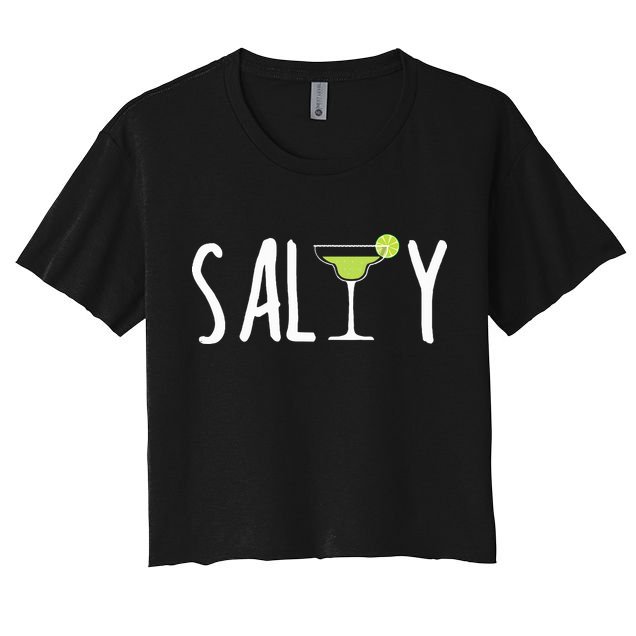 Salty Margarita Glass Beach Lover For Margarita Lovers Crop Top