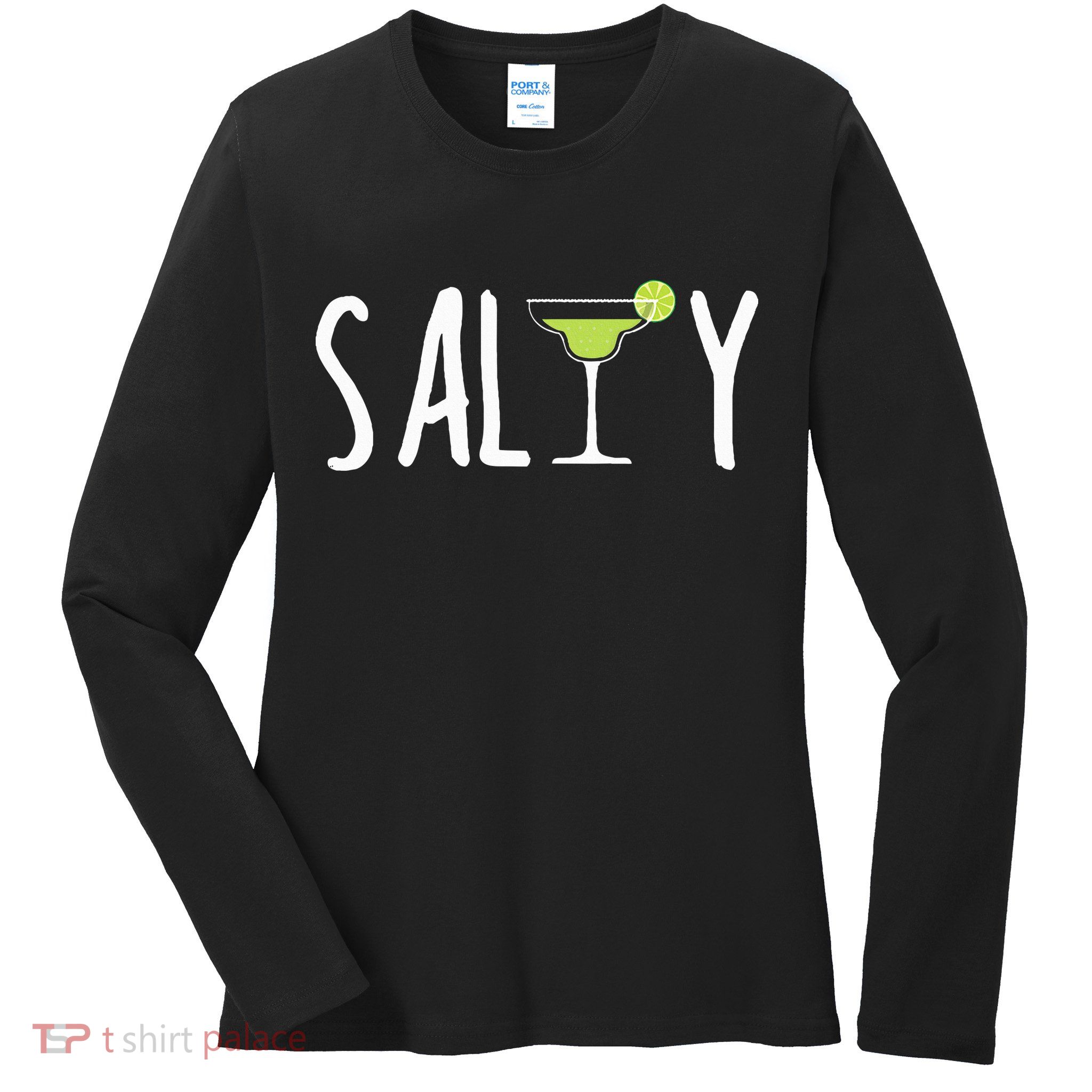 Salty Margarita Glass Beach Lover For Margarita Lovers Ladies Long Sleeve Shirt